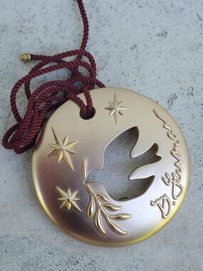 David Yurman Gold Tone Christmas Dove Ornament 2023 Collectibles